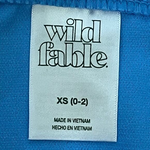 NWT Wild Fable Juniors High Leg Scoop Front Ribbed String Bikini, Size XS (0-2) - Picture 6 of 7